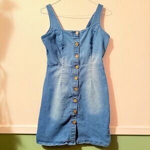 Blue Denim Button-Down Dress